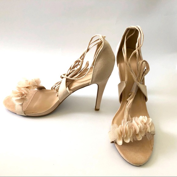 Powder pink high heel sandals - Picture 1 of 14